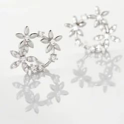 Histoire d'Or Boucles D'oreilles Pendantes Elinia Argent Blanc Oxyde De Zirconium