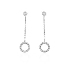 Histoire d'Or Boucles D'oreilles Pendantes Peytone Argent Blanc* Boucles D'Oreilles|Boucles D'Oreilles Fantaisie