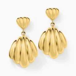 Clearance Histoire d'Or Boucles D'oreilles Pendantes Dila Acier Jaune
