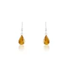 Discount Histoire d'Or Boucles D'oreilles Pendantes Argent Blanc Mareme Ambre