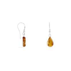 Discount Histoire d'Or Boucles D'oreilles Pendantes Argent Blanc Mareme Ambre