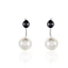 Outlet Histoire d'Or Boucles D'oreilles Pendantes Alyson Argent Blanc Céramique