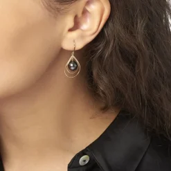 Histoire d'Or Boucles D'oreilles Pendantes Martyna Or Jaune Perle De Tahiti* Boucles D'Oreilles|Boucles D'Oreilles Pendantes