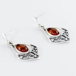 Histoire d'Or Boucles D'oreilles Pendantes Doralyn Argent Blanc Ambre* Boucles D'Oreilles|Boucles D'Oreilles Fantaisie