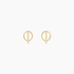 Histoire d'Or Boucles D'oreilles Pendantes Edmee Cercle Or Jaune Oxyde De Zirconium* Boucles D'Oreilles|Boucles D'Oreilles Pendantes