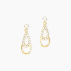 Histoire d'Or Boucles D'oreilles Pendantes Britain Or Jaune Oxyde De Zirconium* Boucles D'Oreilles|Boucles D'Oreilles Pendantes