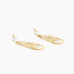 Histoire d'Or Boucles D'oreilles Pendantes Britain Or Jaune Oxyde De Zirconium* Boucles D'Oreilles|Boucles D'Oreilles Pendantes