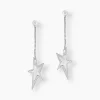 Clearance Histoire d'Or Boucles D'oreilles Pendantes Eloisa Argent Blanc