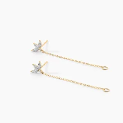 Discount Histoire d'Or Boucles D'oreilles Pendantes Gianpaolo Or Jaune Diamant