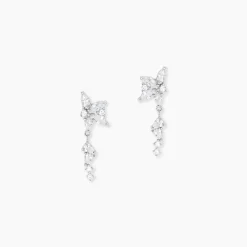 Best Histoire d'Or Boucles D'Oreilles Pendantes Glow Up Argent Blanc Oxyde De Zirconium