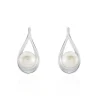 Online Histoire d'Or Boucles D'oreilles Pendantes Loren Argent Blanc Perle De Culture
