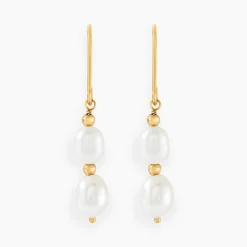 Histoire d'Or Boucles D'oreilles Pendantes Pearly Or Jaune Perle De Culture* Boucles D'Oreilles|Boucles D'Oreilles Pendantes