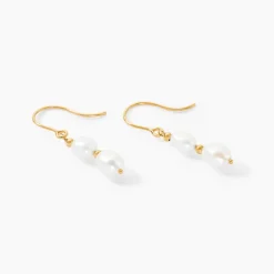 Histoire d'Or Boucles D'oreilles Pendantes Pearly Or Jaune Perle De Culture* Boucles D'Oreilles|Boucles D'Oreilles Pendantes