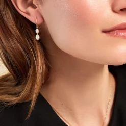 Histoire d'Or Boucles D'oreilles Pendantes Pearly Or Jaune Perle De Culture* Boucles D'Oreilles|Boucles D'Oreilles Pendantes