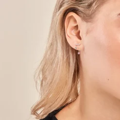 Histoire d'Or Boucles D'oreilles Pendantes Universe Or Jaune Améthyste Topaze Oxyde or jaune améthyste violet