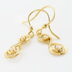 Histoire d'Or Boucles D'oreilles Pendantes Ademar Or Jaune Oxyde De Zirconium* Boucles D'Oreilles|Boucles D'Oreilles Pendantes