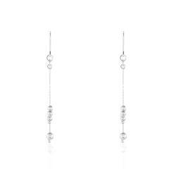 Histoire d'Or Boucles D'oreilles Pendantes Manou Argent Blanc* Boucles D'Oreilles|Boucles D'Oreilles Fantaisie