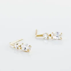 Sale Histoire d'Or Boucles D'oreilles Pendantes Gulbeyaz Or Jaune Oxyde De Zirconium