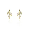 Histoire d'Or Boucles D'oreilles Pendantes Edia Feuille Or Jaune Oxyde De Zirconium* Boucles D'Oreilles|Boucles D'Oreilles Pendantes