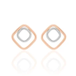 Histoire d'Or Boucles D'oreilles Pendantes Artahe Carree Or Bicolore* Boucles D'Oreilles|Boucles D'Oreilles Pendantes