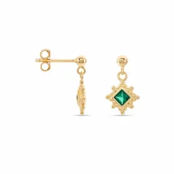 Histoire d'Or Boucles D'oreilles Pendantes Bobbie Plaqué Or Jaune Spinelle* Boucles D'Oreilles|Boucles D'Oreilles Fantaisie