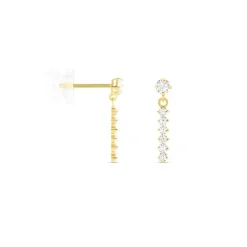 New Histoire d'Or Boucles D'oreilles Pendantes Barakat Or Jaune Oxyde De Zirconium