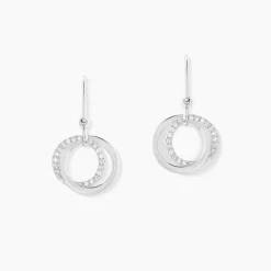 Histoire d'Or Boucles D'oreilles Pendantes Or Blanc Tresha Diamants