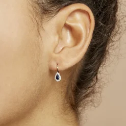 Discount Histoire d'Or Boucles D'oreilles Pendantes Doorsie Or Jaune Saphir Et Diamant