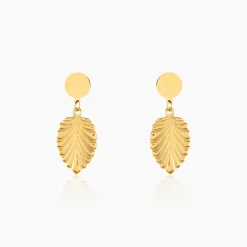 Discount Histoire d'Or Boucles D'oreilles Pendantes Hristina Acier Jaune