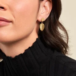 Discount Histoire d'Or Boucles D'oreilles Pendantes Hristina Acier Jaune