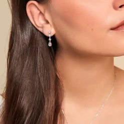 Histoire d'Or Boucles D'oreilles Pendantes Hida Argent Blanc Oxyde De Zirconium* Boucles D'Oreilles|Boucles D'Oreilles Fantaisie