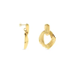 Clearance Histoire d'Or Boucles D'oreilles Pendantes Estefany Acier Inoxydable Doré