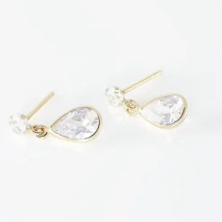 Histoire d'Or Boucles D'oreilles Pendantes Lika Or Jaune Oxyde De Zirconium* Boucles D'Oreilles|Boucles D'Oreilles Pendantes