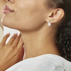 Histoire d'Or Boucles D'oreilles Pendantes Lysa Argent Blanc Oxyde De Zirconium