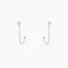 Best Histoire d'Or Boucles D'oreilles Pendantes Honor Argent Blanc