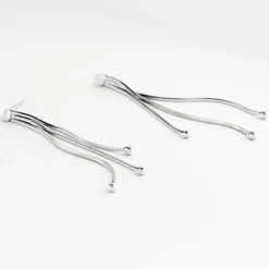 Hot Histoire d'Or Boucles D'oreilles Pendantes Giorgia Argent Blanc