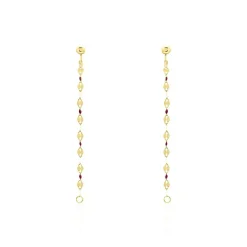 Discount Histoire d'Or Boucles D'oreilles Pendantes Or Jaune Asteria