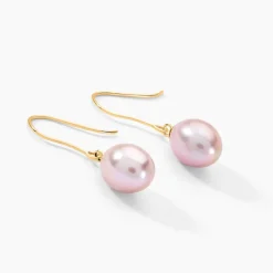 Outlet Histoire d'Or Boucles D'oreilles Pendantes Rose Or Jaune Perle De Culture