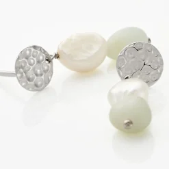 Best Histoire d'Or Boucles D'oreilles Pendantes Aroha Argent Blanc Amazonite Perle
