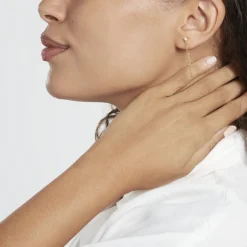 Sale Histoire d'Or Boucles D'oreilles Pendantes Plaqué Or Lienard Oxydes De Zirconium