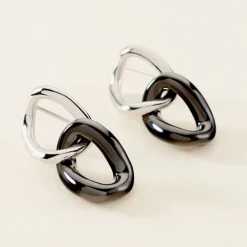 Histoire d'Or Boucles D'oreilles Pendantes Korey Argent Blanc Céramique* Boucles D'Oreilles|Boucles D'Oreilles Fantaisie