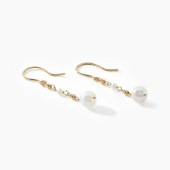 Sale Histoire d'Or Boucles D'oreilles Pendantes Bindy Or Jaune Perle De Culture