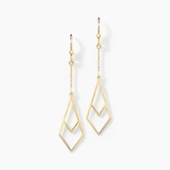 New Histoire d'Or Boucles D'oreilles Pendantes Swanny Or Jaune