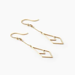 New Histoire d'Or Boucles D'oreilles Pendantes Swanny Or Jaune