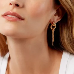 Histoire d'Or Boucles D'Oreilles Pendantes Cordelia Or Jaune