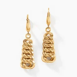 Discount Histoire d'Or Boucles D'oreilles Pendantes Jimmy Or Jaune