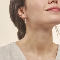 New Histoire d'Or Boucles D'oreilles Pendantes Ainhoa Or Blanc Diamant