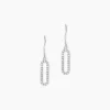 Best Histoire d'Or Boucles D'oreilles Pendantes Isabel Argent Blanc Oxyde De Zirconium