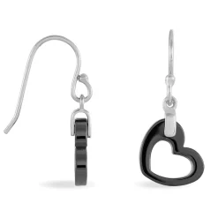 Histoire d'Or Boucles D'oreilles Pendantes Alena Argent Blanc Céramique Et Oxyde* Boucles D'Oreilles|Boucles D'Oreilles Fantaisie