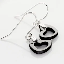 Histoire d'Or Boucles D'oreilles Pendantes Alena Argent Blanc Céramique Et Oxyde* Boucles D'Oreilles|Boucles D'Oreilles Fantaisie